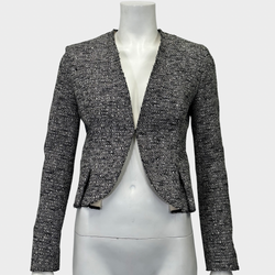 BALENCIAGA women's black and white tweed jacket