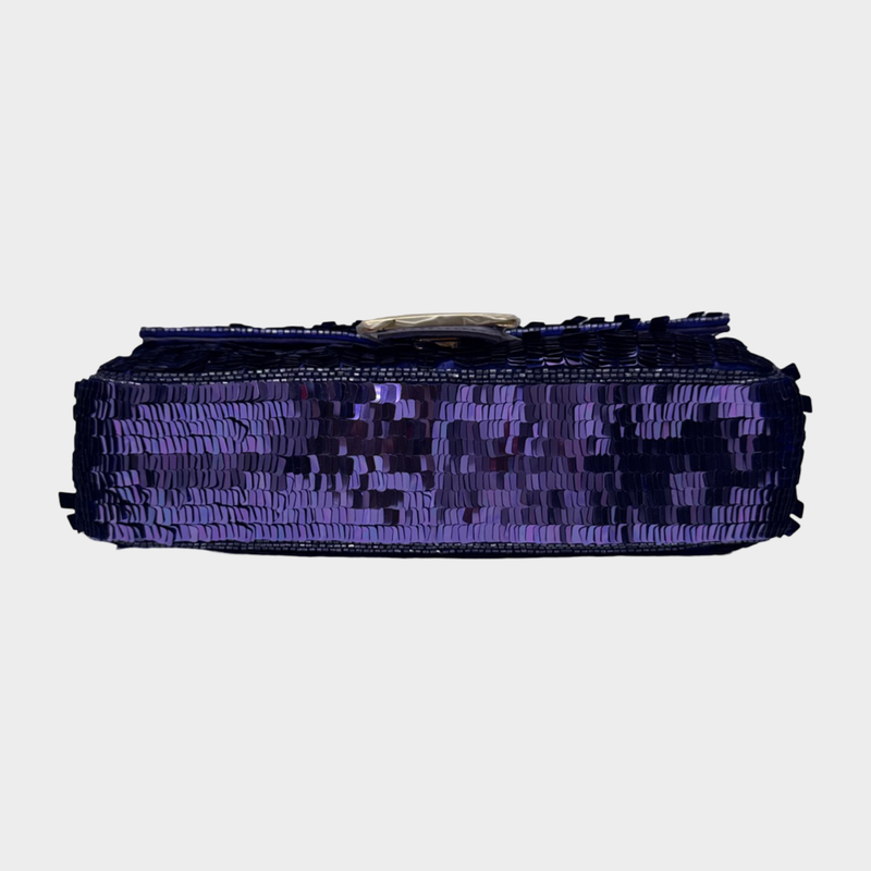 Fendi Women's Purple Sequined Baguette Bag