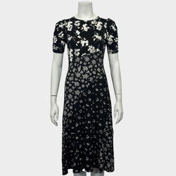 MICHAEL KORS black and white flower print short sleeve dress