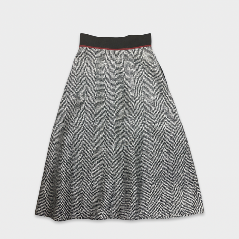 Fendi Black and grey wool skirt