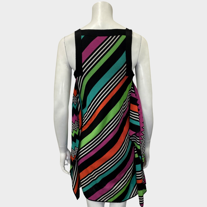 MISSONI women's multicolor zigzag striped knitted mini dress