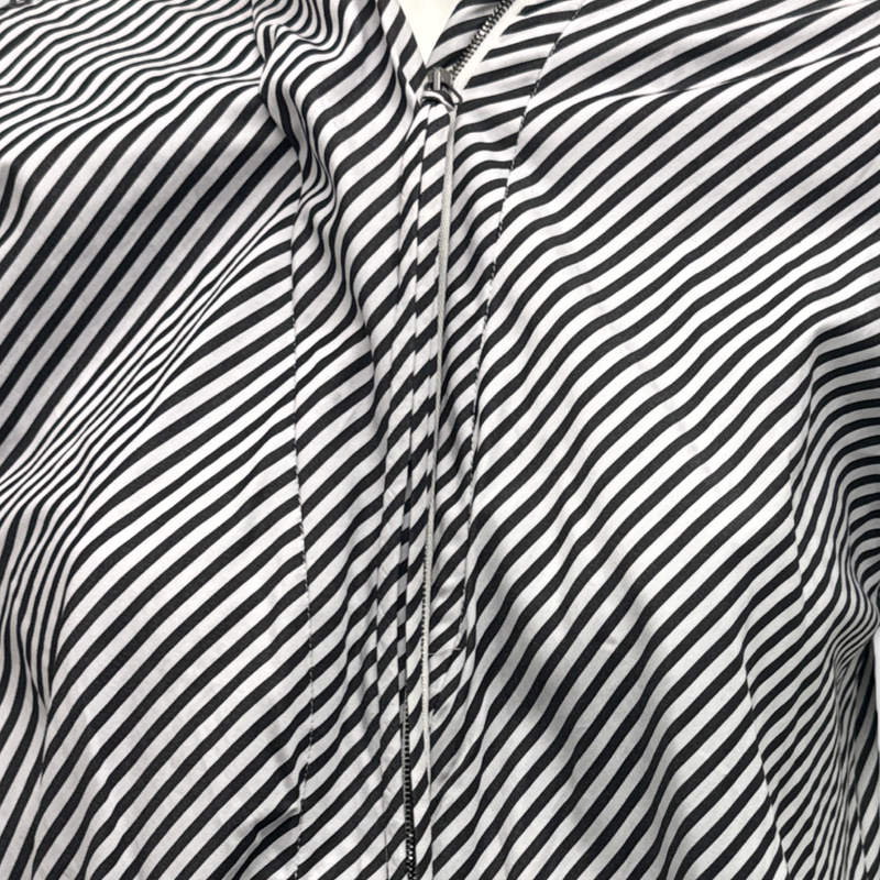 Bottega Veneta Black and white striped zipped Dress