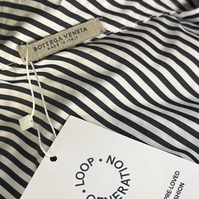 Bottega Veneta Black and white striped zipped Dress