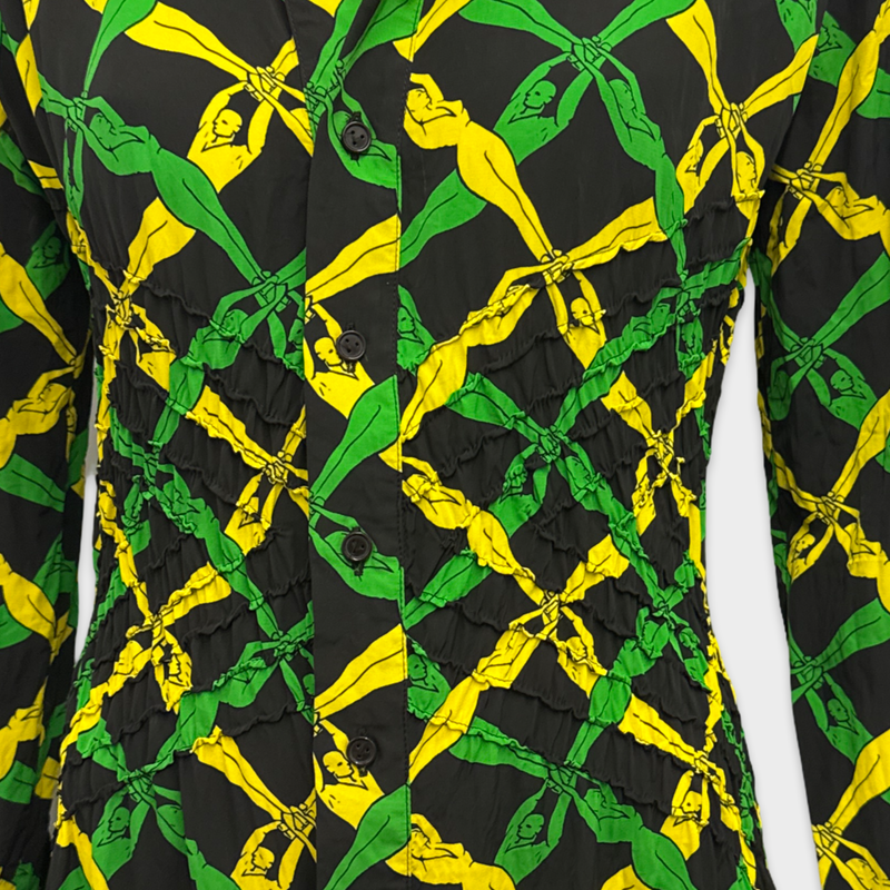 Bottega Veneta Black, yellow and green print Dress