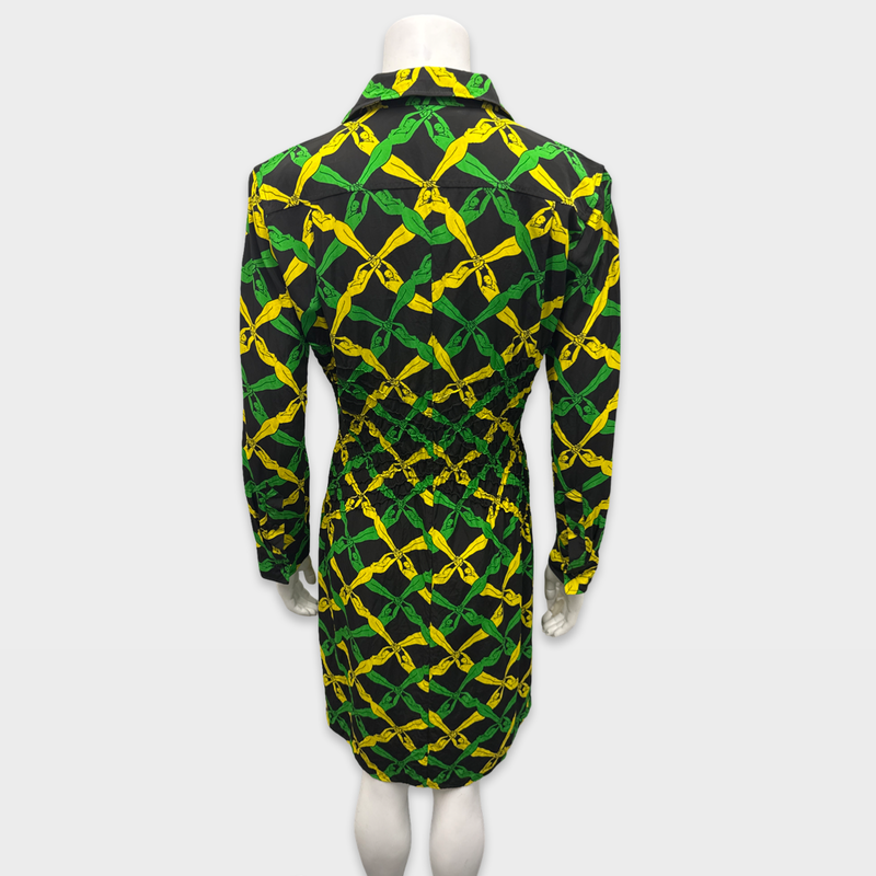 Bottega Veneta Black, yellow and green print Dress