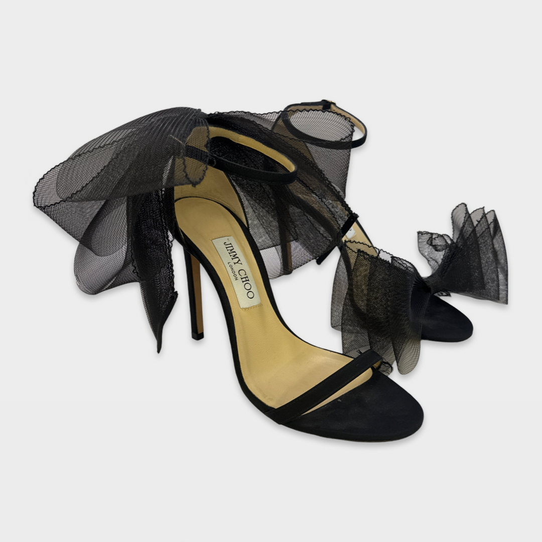 Jimmy Choo Aveline 100 Black Sandal Heels – Loop Generation
