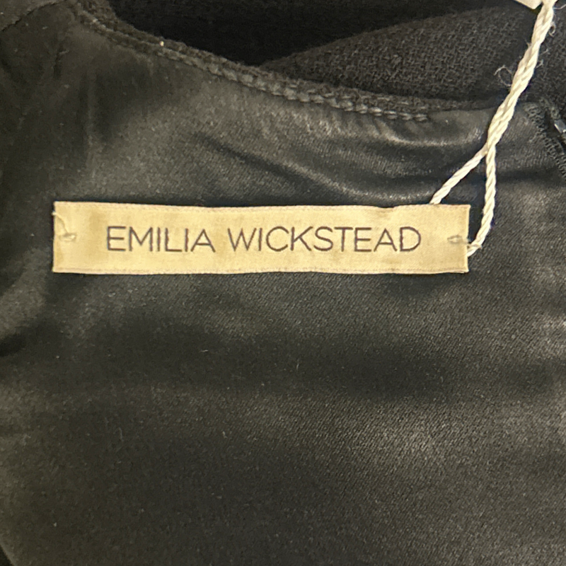 Emilia Wickstead Black Wool Dress With Puff Sleeves