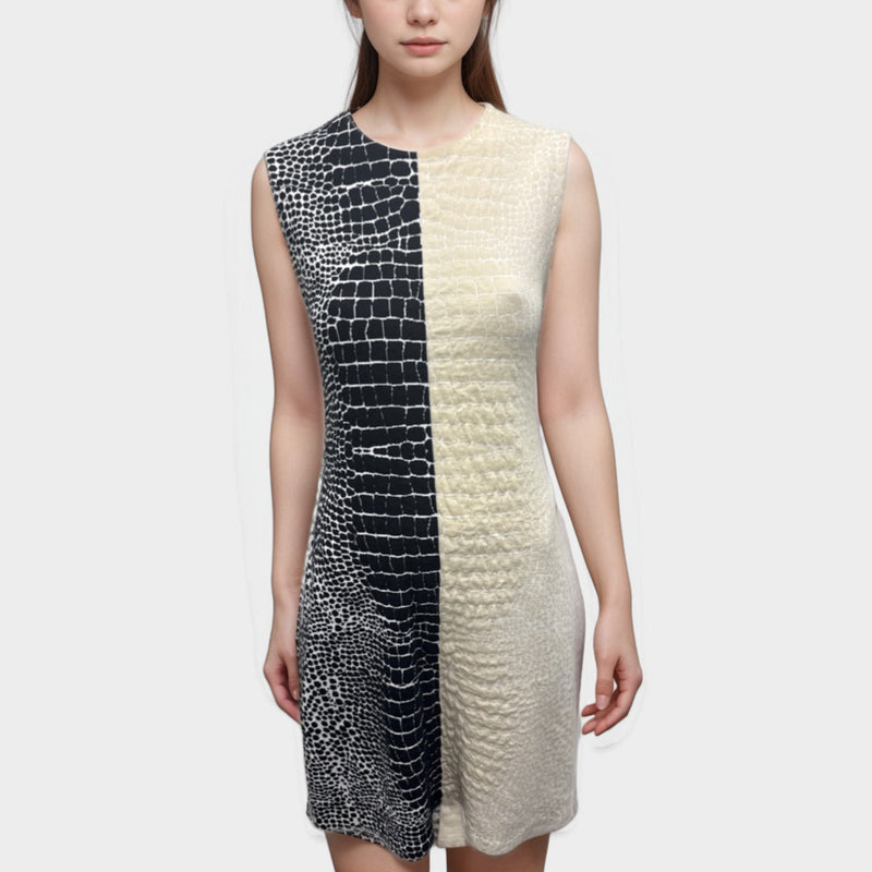 Fendi Beige and Black croc print Dress