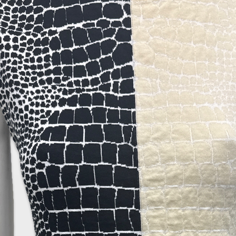 Fendi Beige and Black croc print Dress