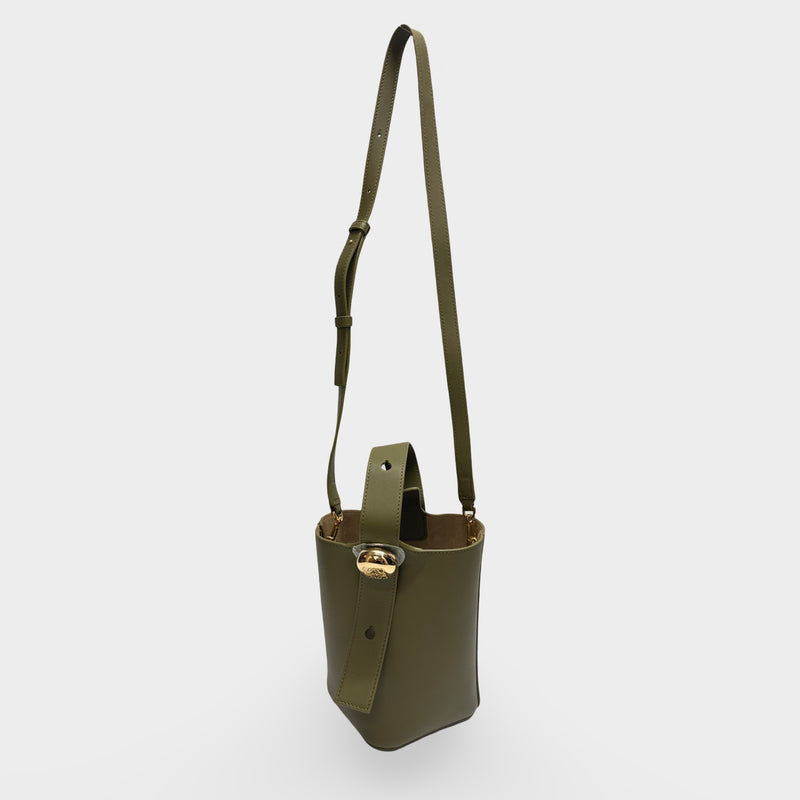 Loewe Pebble Olive Green Bucket Mini