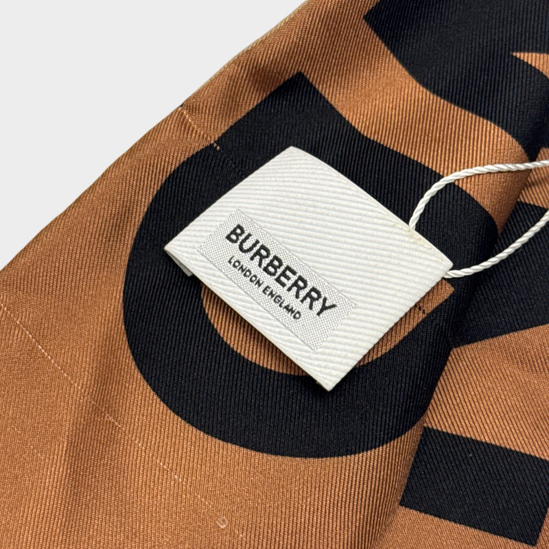 Burberry Brown Silk Twilly Scarf