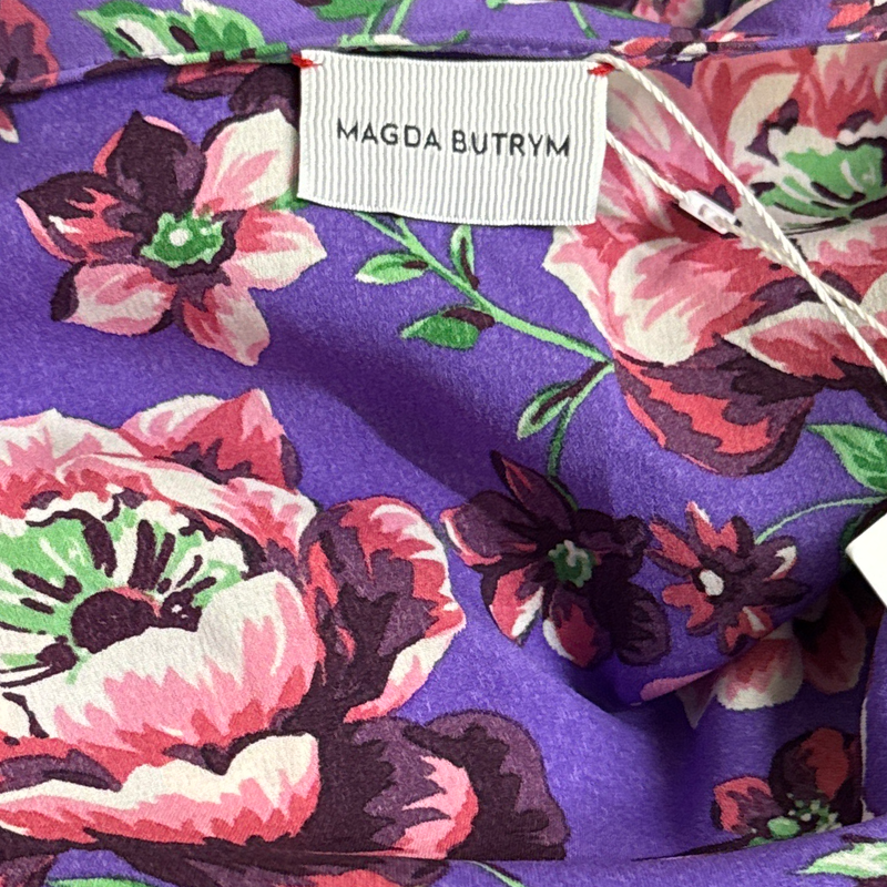 Magda Butrym Purple floral print silk mini Dress