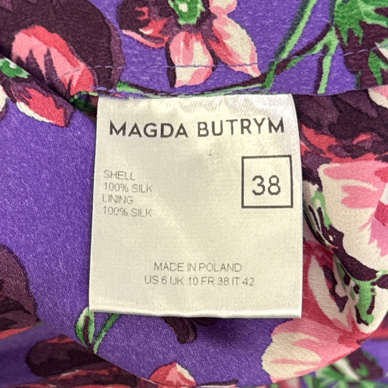 Magda Butrym Purple floral print silk mini Dress