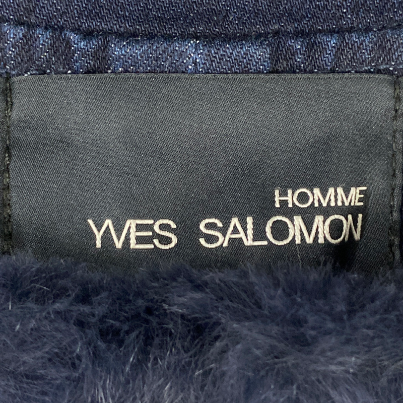 Yves Salomon men's denim parka jacket