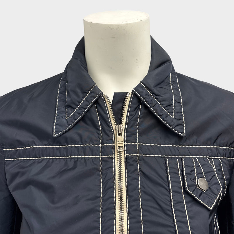 Prada Women's Navy Nylon Jacket