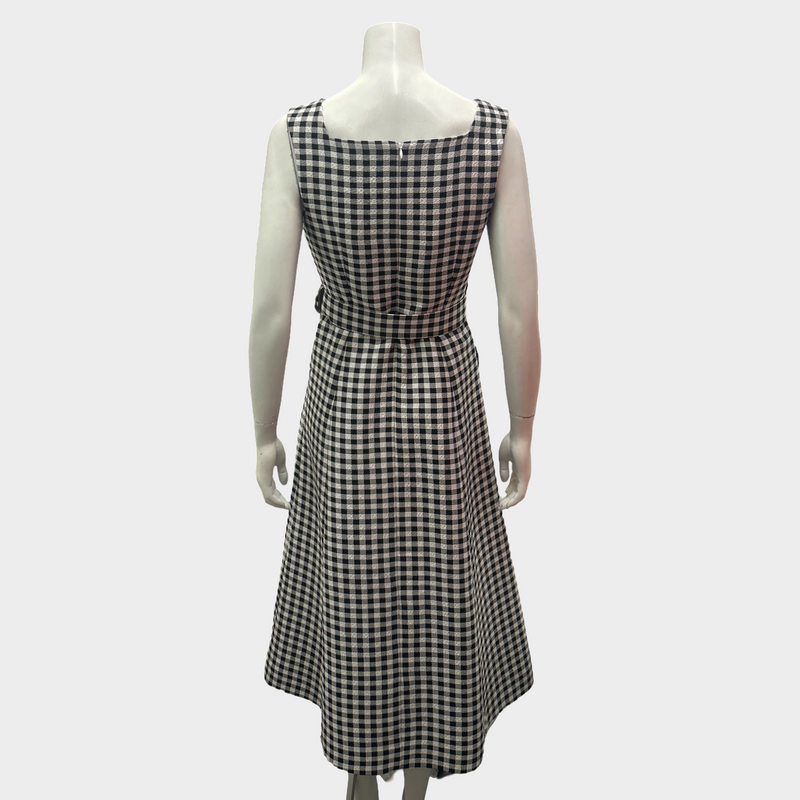 Emilia Wickstead Black And White Gingham A-line Dress