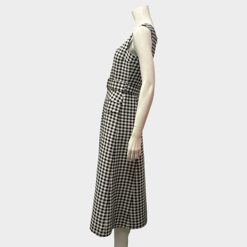 Emilia Wickstead Black And White Gingham A-line Dress