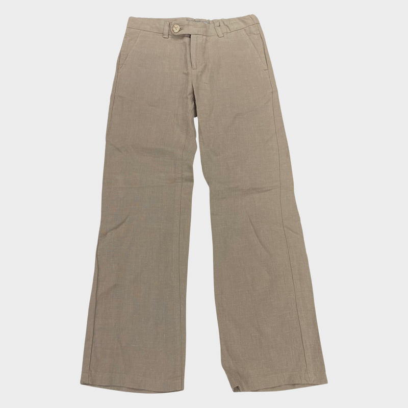 Bonpoint boy's taupe grey linen trousers