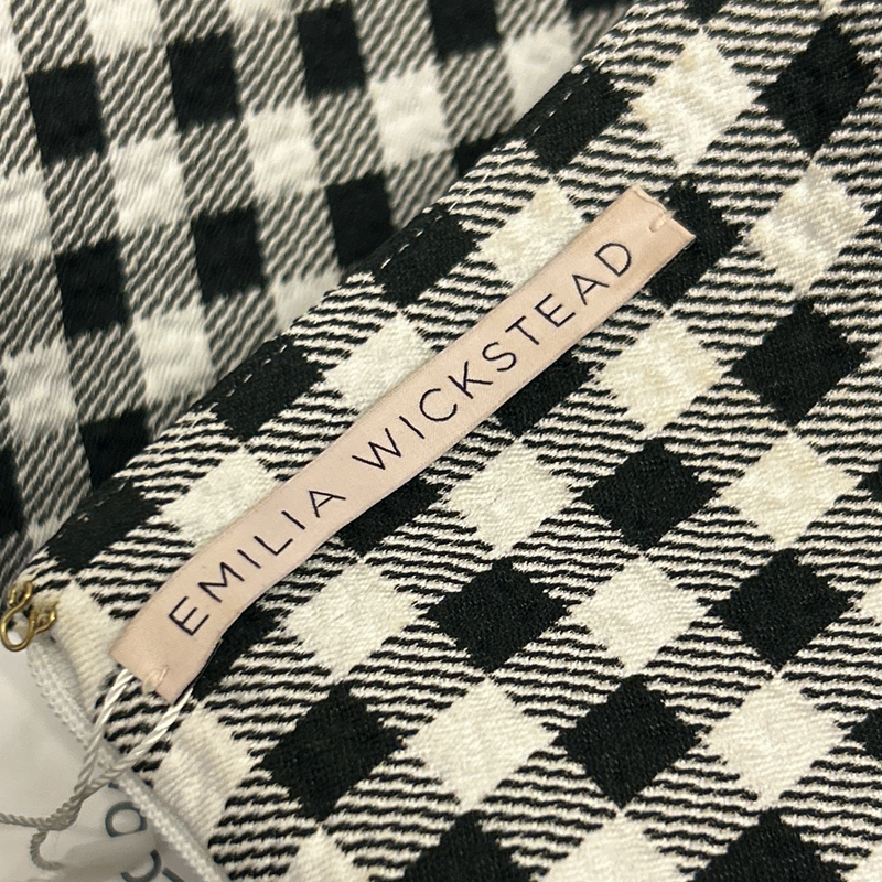 Emilia Wickstead Black And White Gingham A-line Dress