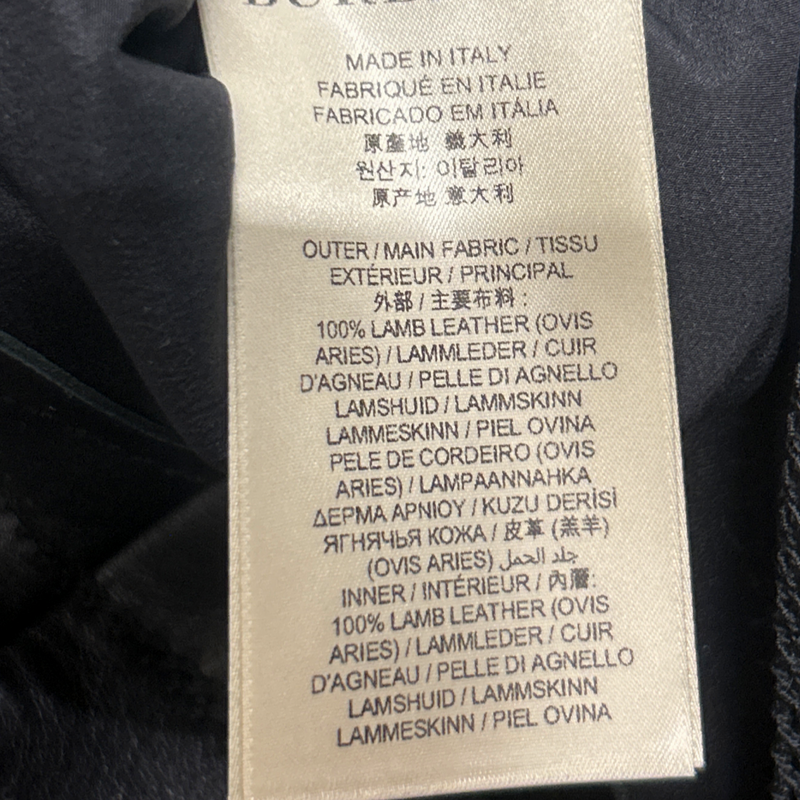 Burberry Black Panelled Leather Pencil Skirt