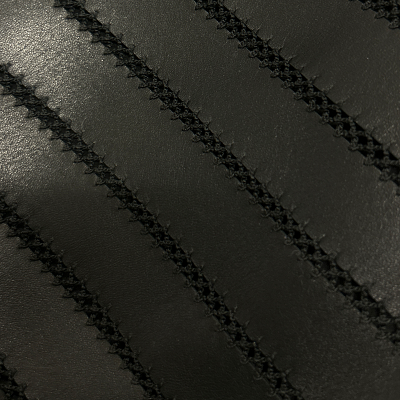 Burberry Black Panelled Leather Pencil Skirt