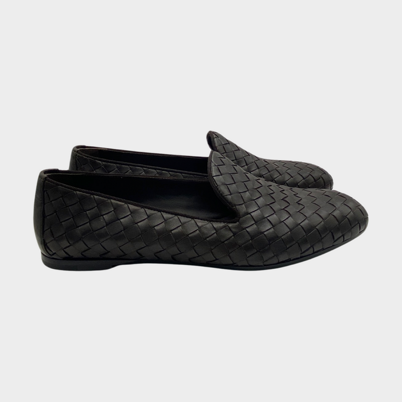 Bottega Veneta women's brown Intrecciato loafers