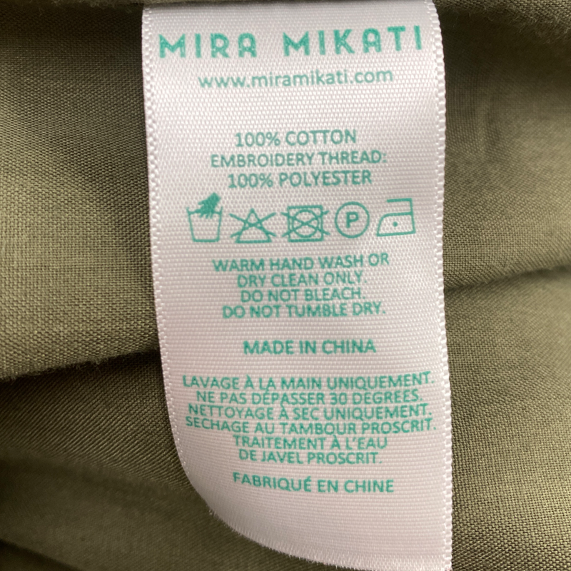 Mira Mikati women's khaki no risk no fun embroidered print jacket