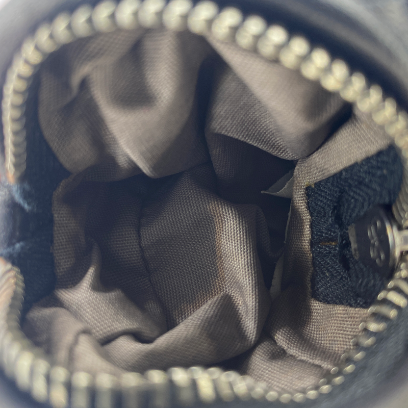 Bottega Veneta black Intrecciato mini pouch keyring