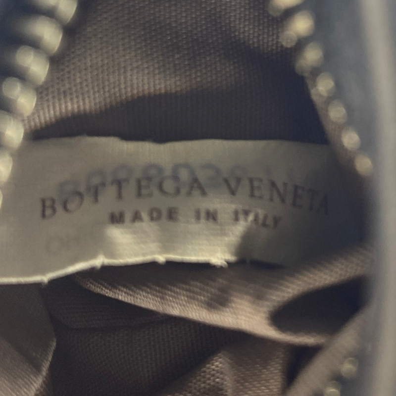 Bottega Veneta black Intrecciato mini pouch keyring