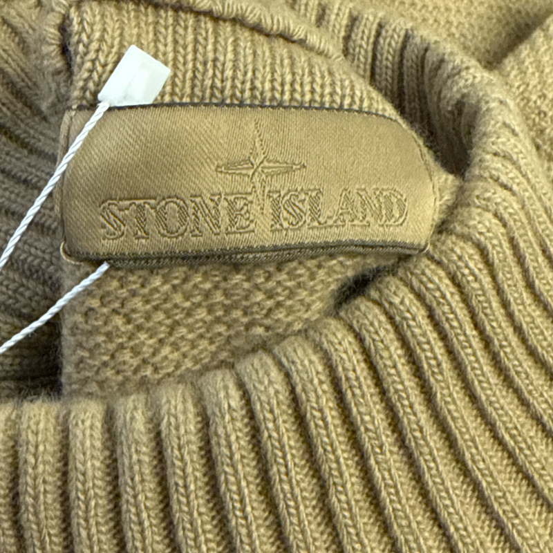 Stone Island Men's Beige Ghost Piece Geelong Wool Turtleneck Sweater