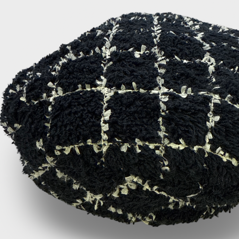 Chanel Women's Black and White tweed Beret