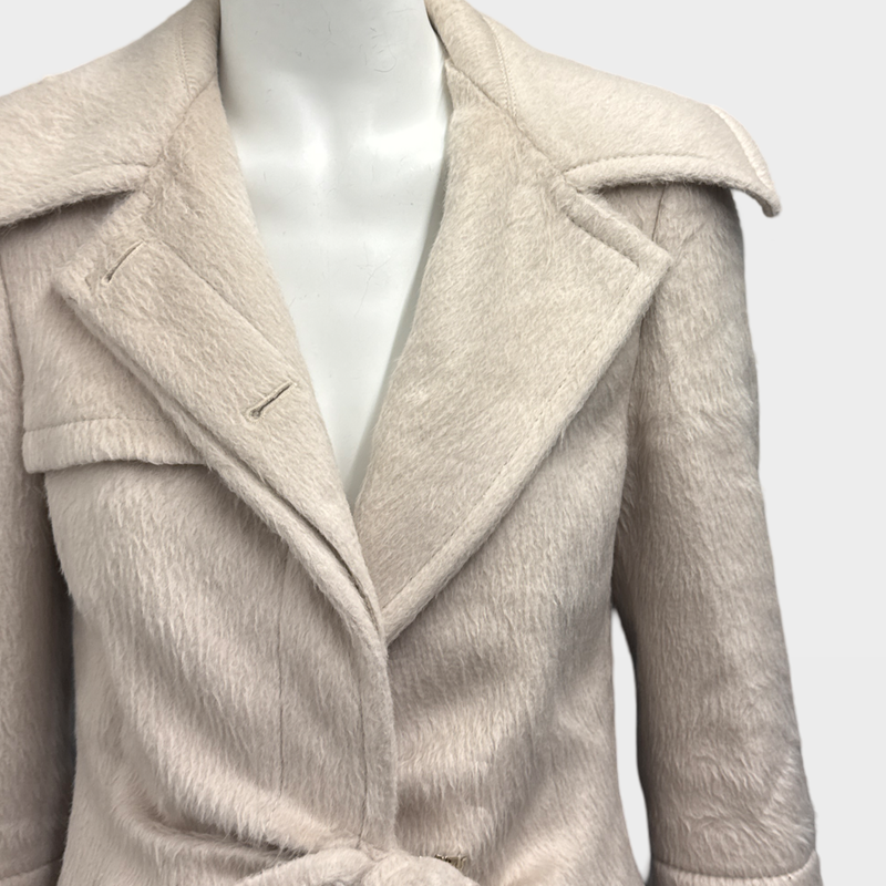 Gucci Women's Ecru Alpaca and wool Coat