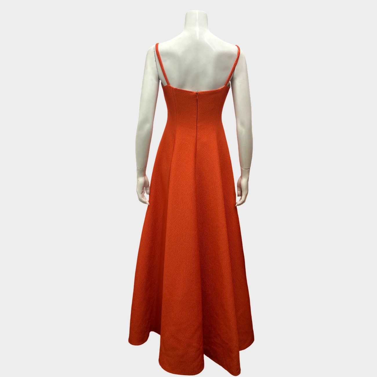 Emilia Wickstead Orange Textured Long Gown – Loop Generation