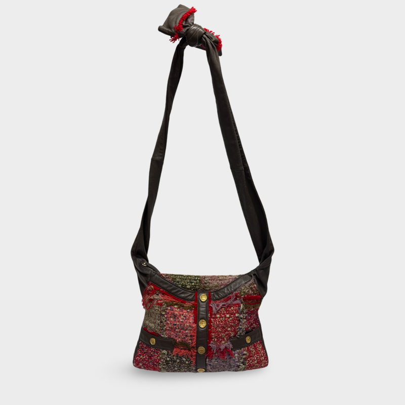 Chanel Girl 2015 brown leather and multicolour tweed Tote bag