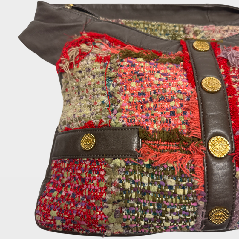 Chanel Girl 2015 brown leather and multicolour tweed Tote bag