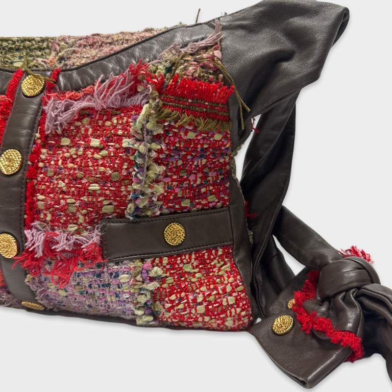 Chanel Girl 2015 brown leather and multicolour tweed Tote bag