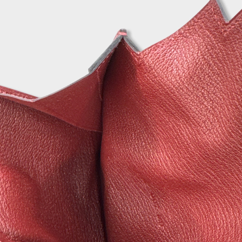 Hermès  Kelly Pocket Compact Wallet Rouge H Chevre Mysore