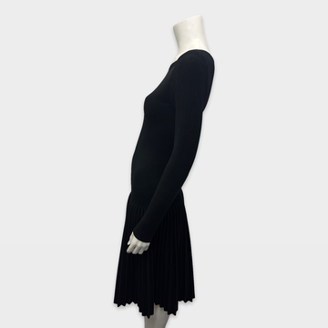 Alaia Black pleated Viscose dress – Loop Generation