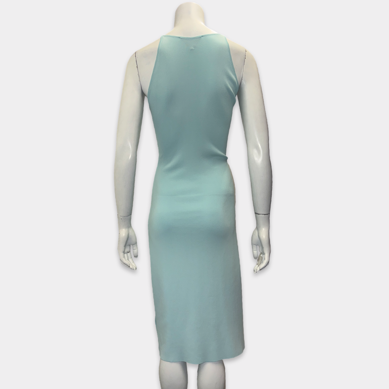 Bottega Veneta Light Blue Cutout Draped Midi Dress