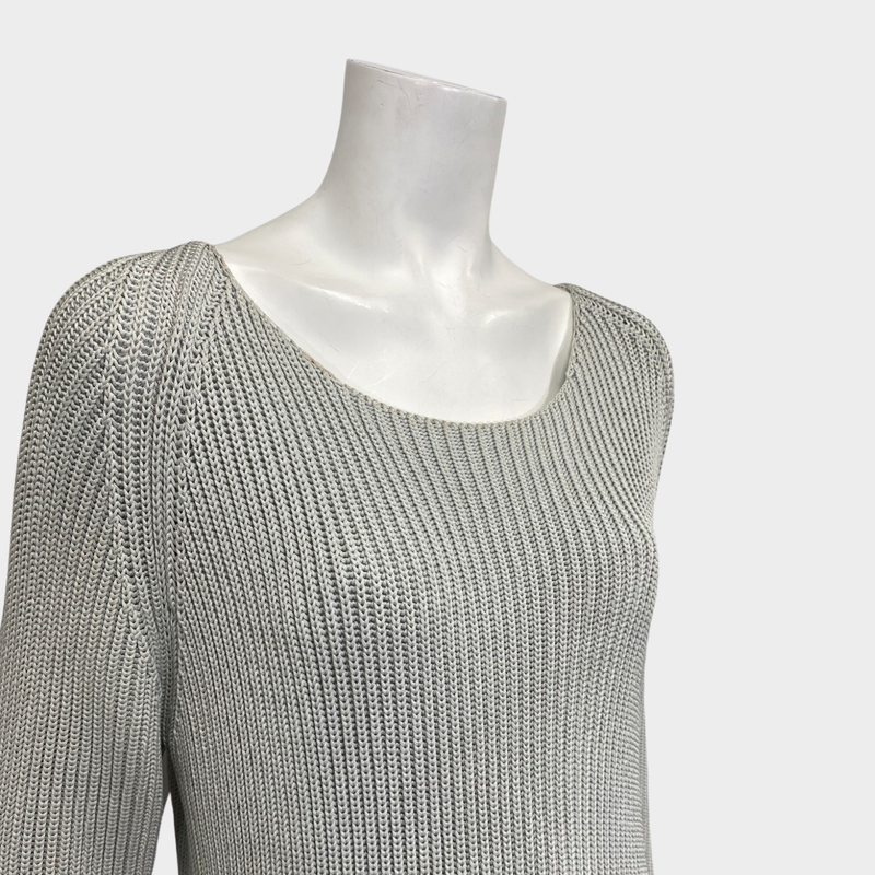 Hermes women's grey knitted jumper