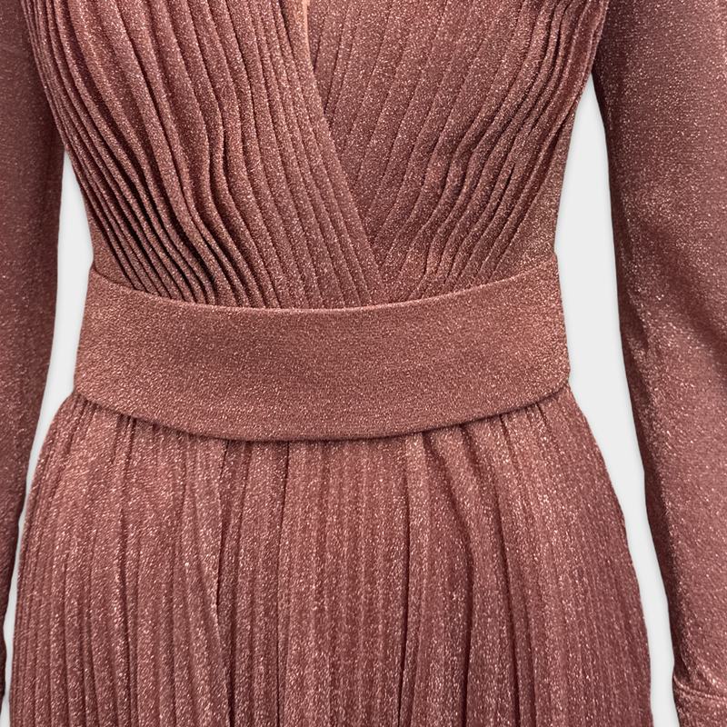 Elie Saab Pink glitter pleated Dress