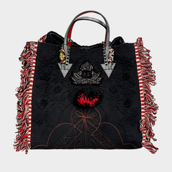 Christian Louboutin multicoloured "Portugaba" woven tote bag