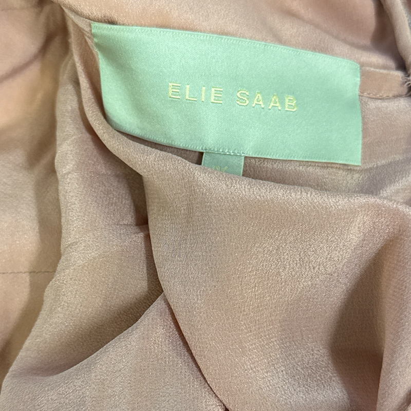 Elie Saab Pink glitter pleated Dress