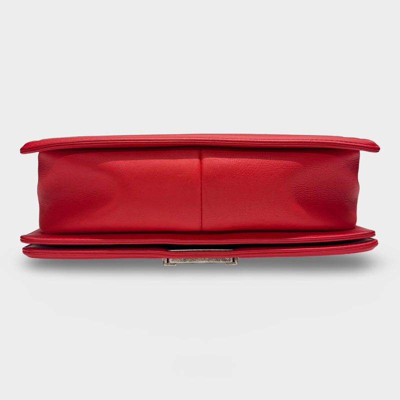 Chanel 2013-2014 Red Boy Lambskin Handbag