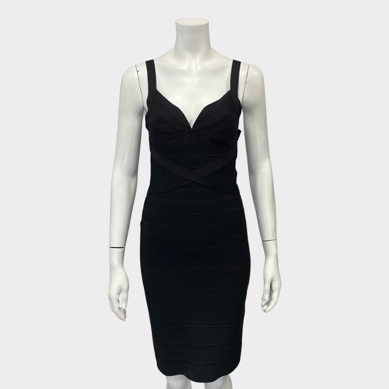 Herv Lger black cocktail dress Loop Generation Herv Lger black cocktail dress Loop Generation