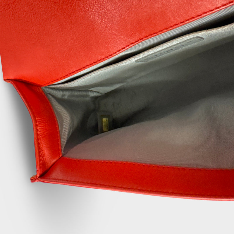Chanel 2013-2014 Red Boy Lambskin Handbag