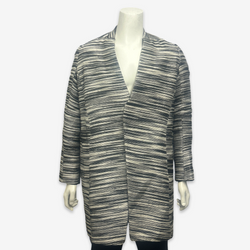 Rick Owens Men's Blue Stripe Alpaca Wool Jacket