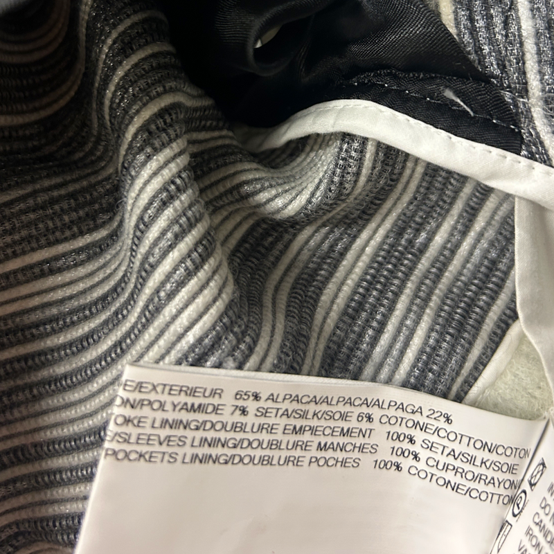 Rick Owens Men's Blue Stripe Alpaca Wool Jacket