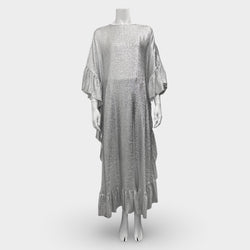 The Vampire's Wife Silver Metallic Kaftan Dress