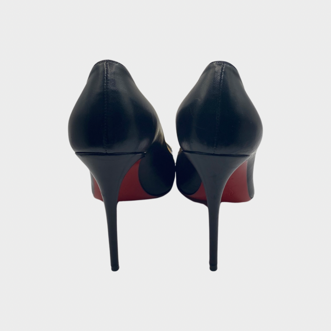 Christian Louboutin black leather heels with gold studs Christian Louboutin black leather heels with gold studs